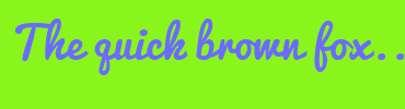Image with Font Color 6B6BFF and Background Color 89F51D
